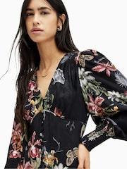 AllSaints Black Auden Sanibel Dress - Image 5 of 6