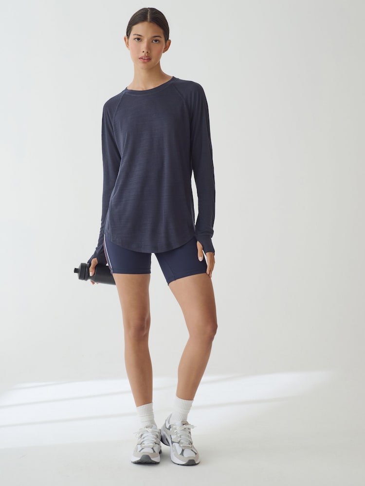 Navy/Red Active Lightweight Long Sleeve Tops 2 Pack - Image 3 of 11