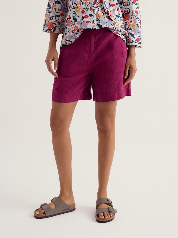 Seasalt Cornwall Pink Lowarth Shorts - Image 2 of 5 Seasalt Cornwall Pink Lowarth Shorts - Image 2 of 5