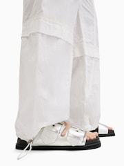AllSaints White 100% Cotton Barbara Trousers - Image 5 of 7