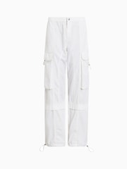 AllSaints White 100% Cotton Barbara Trousers - Image 7 of 7