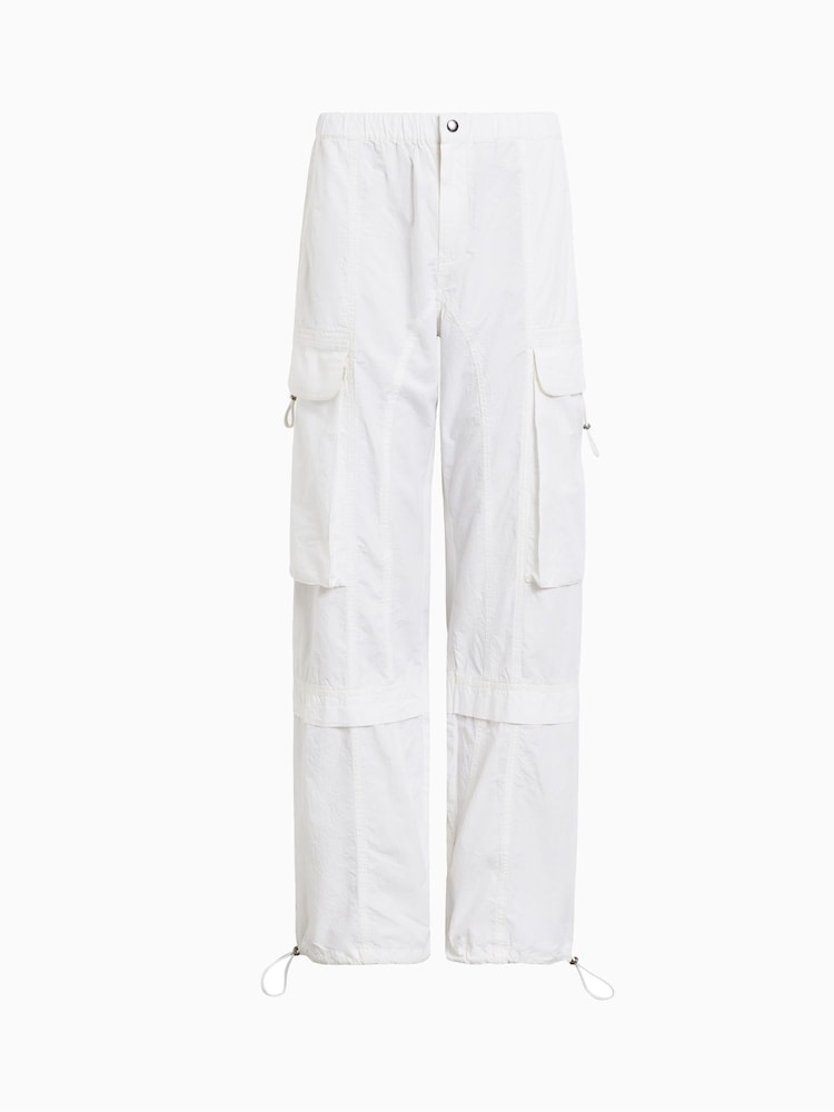 AllSaints White 100% Cotton Barbara Trousers - Image 7 of 7