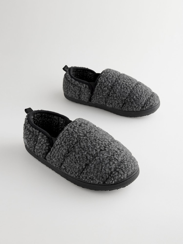 Grey Thinsulate Quilted Slippers - Image 2 of 7