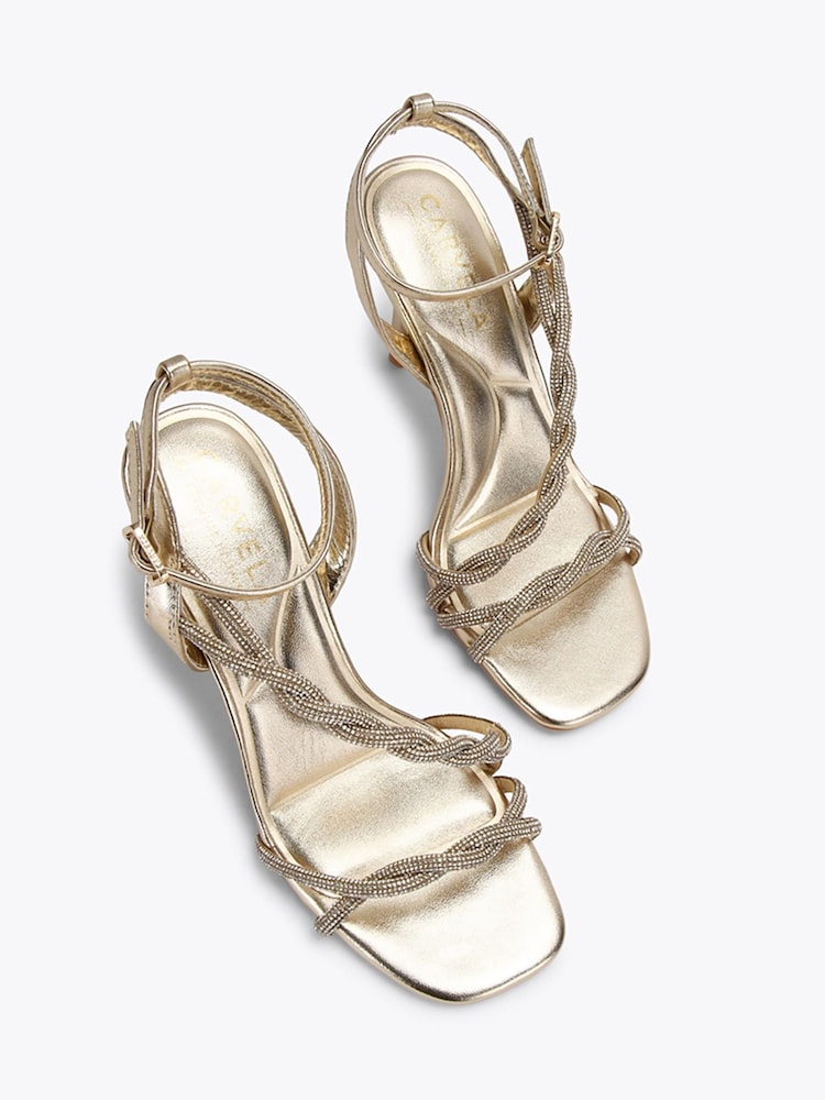 Carvela Gold Loopi Sandals - Image 2 of 4