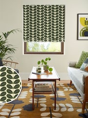 Orla Kiely Olive Green Botanica Stem Made to Measure 100% Cotton Roman Blind - Image 1 of 6