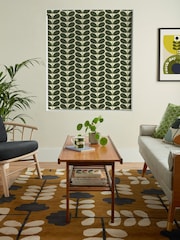 Orla Kiely Olive Green Botanica Stem Made to Measure 100% Cotton Roman Blind - Image 5 of 6
