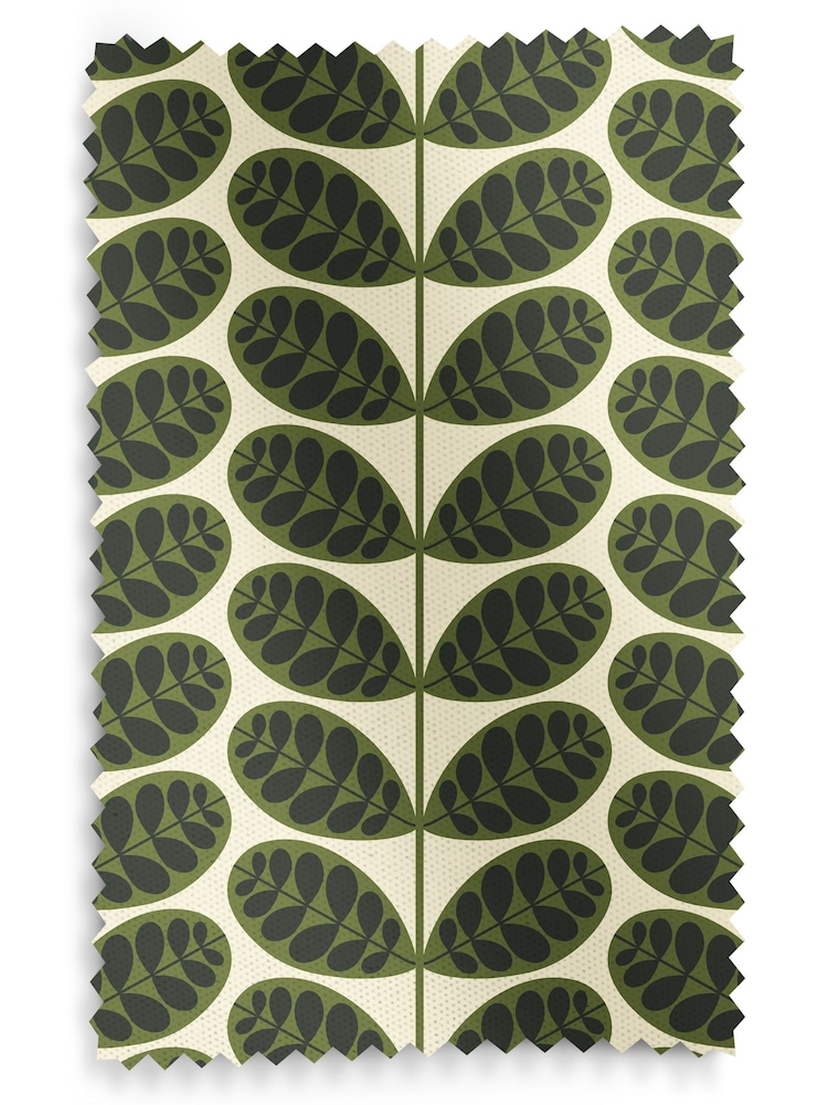 Orla Kiely Olive Green Botanica Stem Made to Measure 100% Cotton Roman Blind - Image 6 of 6