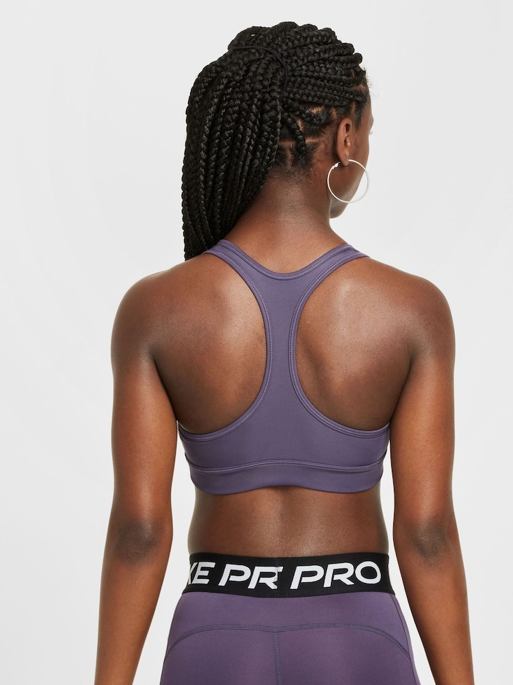 Пурпурный изюм - Nike бюстгальтер с логотипом-галочкой Dri-FIT - Изображение 2 из 7