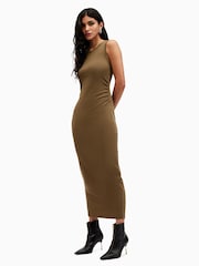 AllSaints Green Katarina Dress - Image 1 of 8