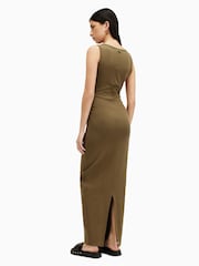 AllSaints Green Katarina Dress - Image 2 of 8