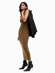 AllSaints Green Katarina Dress - Image 4 of 8