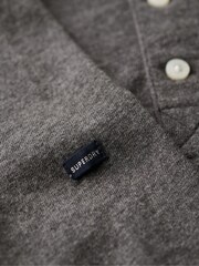 Superdry Grey 100% Cotton Long Sleeve Jersey Grandad Top - Image 5 of 6