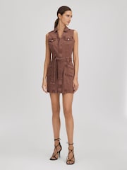 Paige Denim Mini Dress - Image 3 of 6