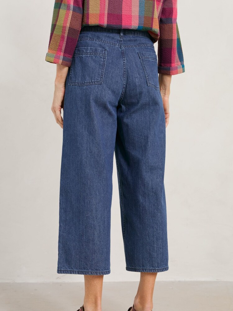 Seasalt Cornwall Blue Barnes Crop Trousers - Image 2 of 5