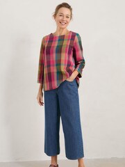 Seasalt Cornwall Blue Barnes Crop Trousers - Image 3 of 5