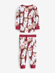 Red Reindeer 100% Cotton Single Christmas Pyjamas (9mths-10yrs) - Image 5 of 8