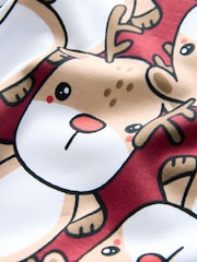 Red Reindeer 100% Cotton Single Christmas Pyjamas (9mths-10yrs) - Image 7 of 8