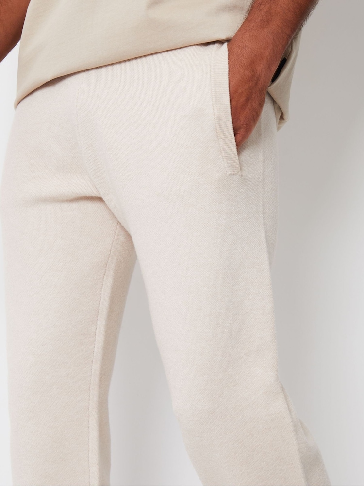 Threadbare Neutral Luxe Knitted Joggers - Image 4 of 4