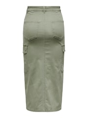 ONLY Green Utility Midi Skirt With Front Split - Image 8 of 8