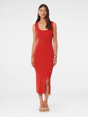 Forever New Red Chelsea Hardware Detail Midi Dress - Image 1 of 4