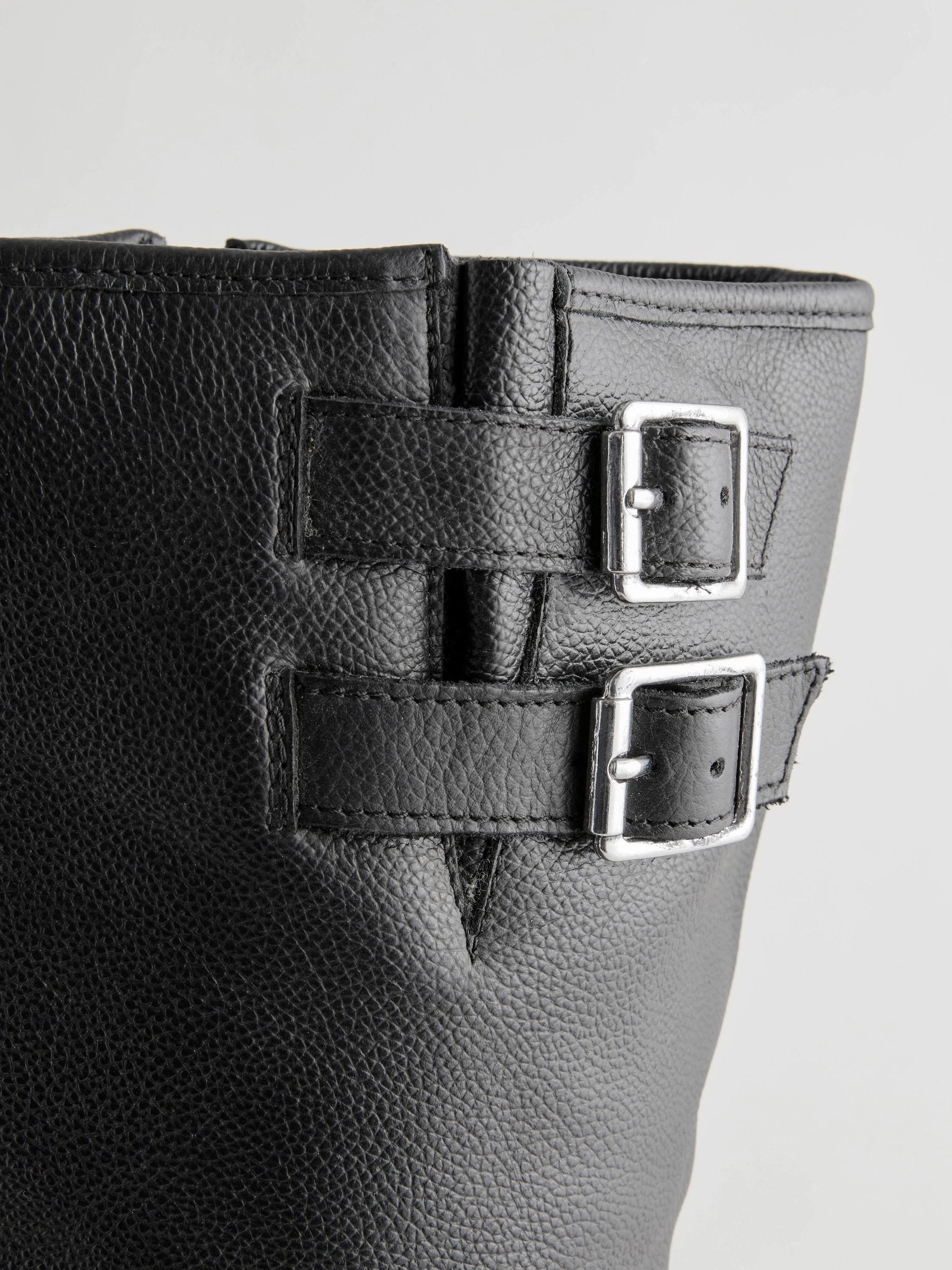Buy Black Leather Standard/Wide Fit Forever Comfort® Knee