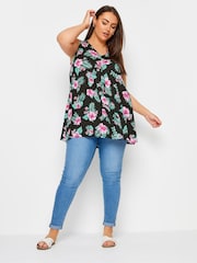 Yours Curve Black Pleated Front Vest - Image 2 of 5