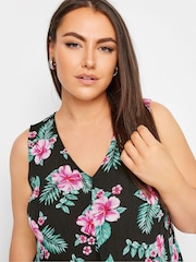 Yours Curve Black Pleated Front Vest - Image 4 of 5