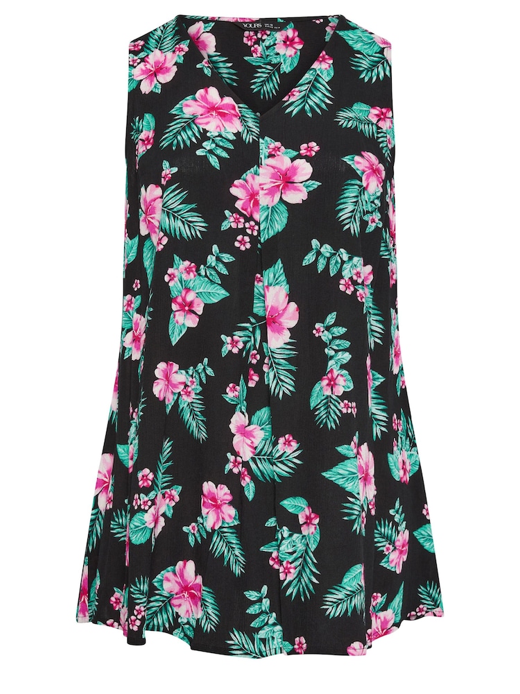 Yours Curve Black Pleated Front Vest - Image 5 of 5