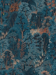Graham & Brown Blue New Eden Wallpaper Sample - Image 2 of 3