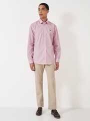 Crew Clothing Company Pink Stripe 100% Cotton Classic Shirt - Image 3 of 5
