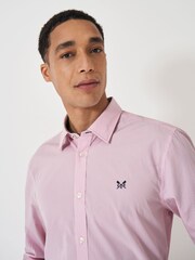 Crew Clothing Company Pink Stripe 100% Cotton Classic Shirt - Image 4 of 5