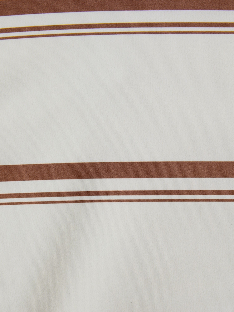 Reiss Cream/Brown Johanna Striped High Cut Bikini Bottoms - Image 5 of 5