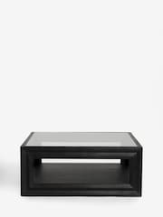 Black Ritz N Premium Mango Wood and Glass Large Coffee Table - Image 4 of 7