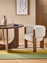 MADE.COM Natural Boucle Calix Dining Chair - Image 1 of 5