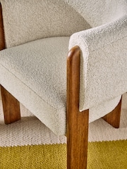 MADE.COM Natural Boucle Calix Dining Chair - Image 4 of 5