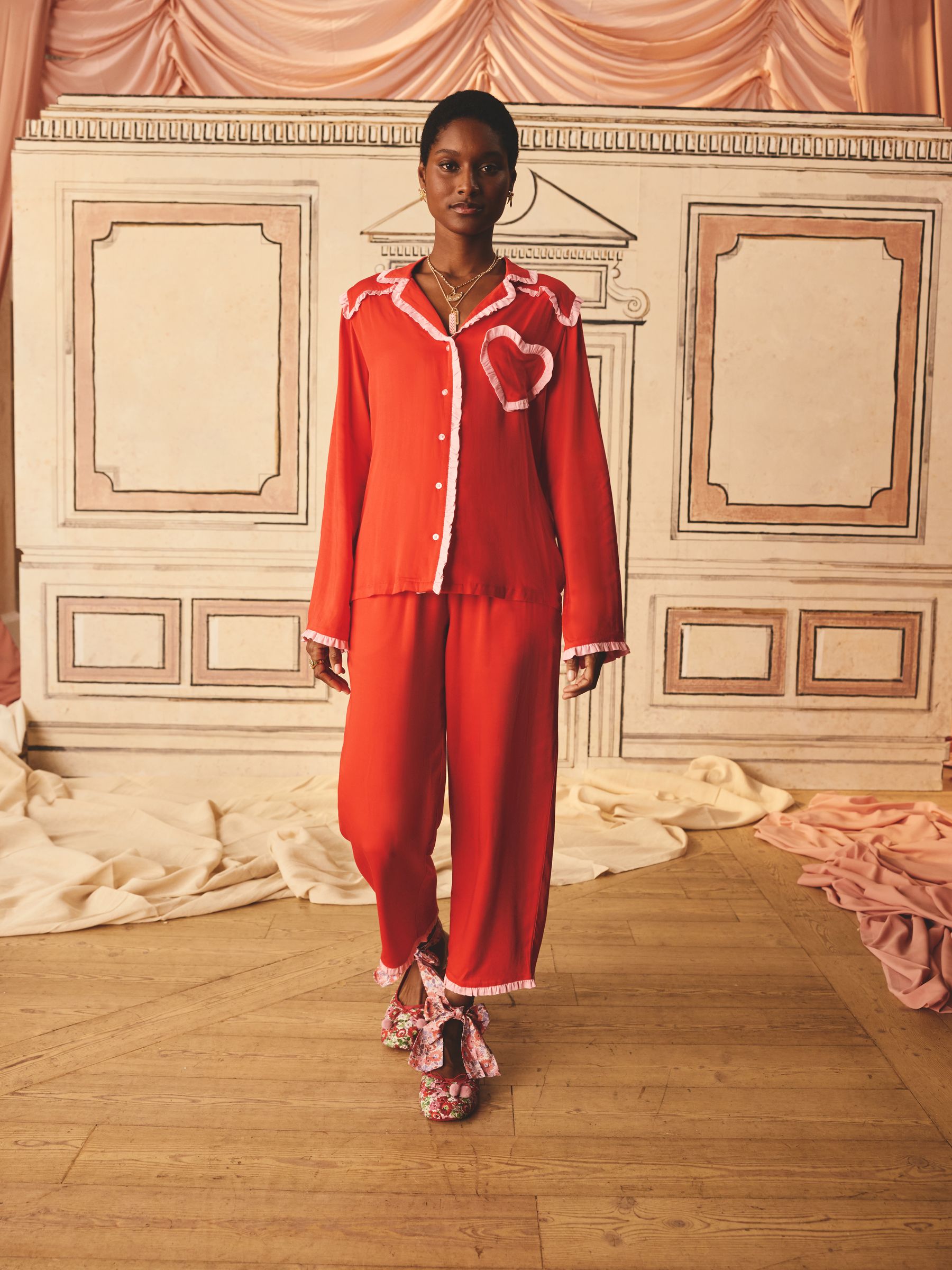 Buy Cath Kidston Red Button Up Pyjama Set from Next Turkey