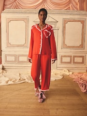 Cath Kidston Red Button Up Pyjama Set - Image 1 of 5