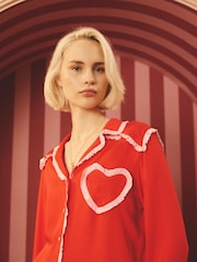 Cath Kidston Red Button Up Pyjama Set - Image 4 of 5