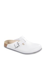 Birkenstock White Boston Mules - Image 3 of 5