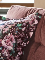 Dark Pink Rustic Romance Floral Velour Cushion - Image 2 of 5