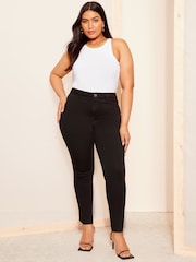 Friends Like These Black Curve High Waisted Jeggings - Image 2 of 4