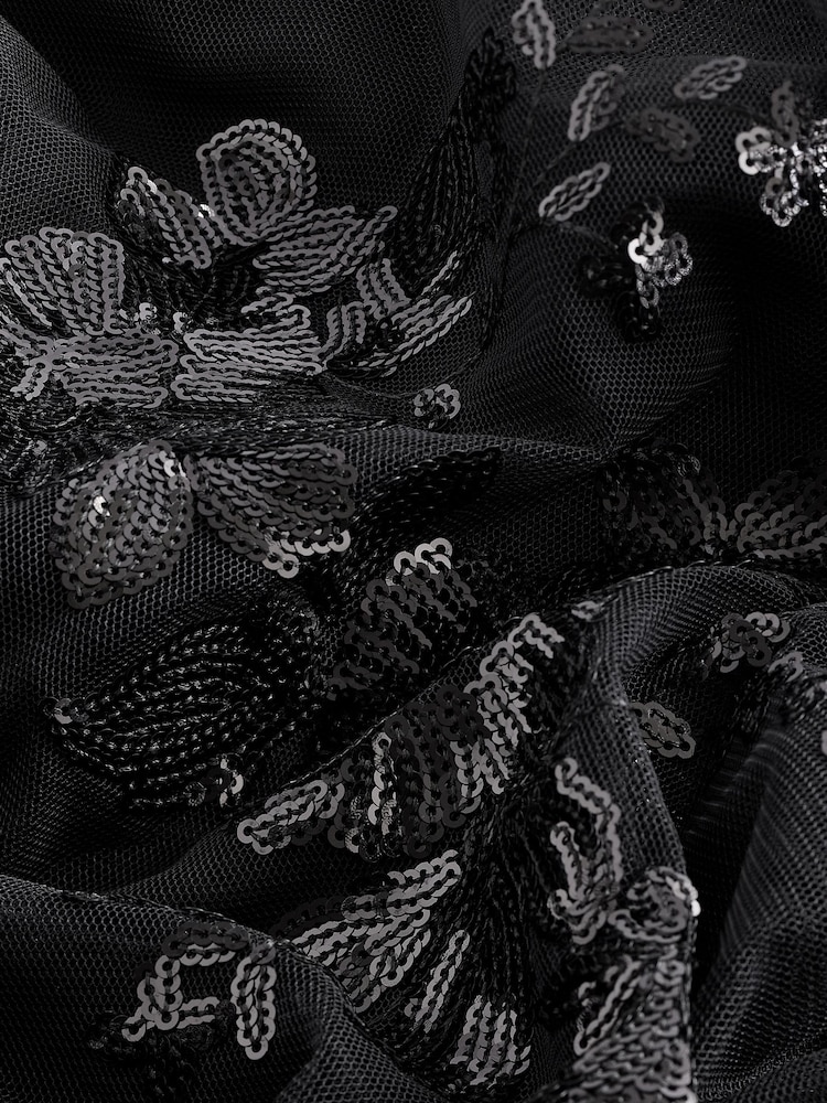 Black Sequin Maxi Skirt - Image 7 of 7