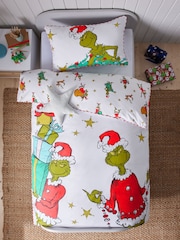 The Grinch White Christmas Duvet Cover and Pillowcase Set - Image 1 of 7