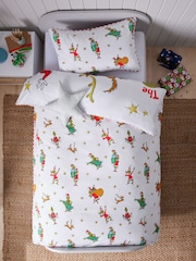 The Grinch White Christmas Duvet Cover and Pillowcase Set - Image 2 of 7