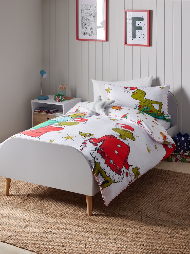 The Grinch White Christmas Duvet Cover and Pillowcase Set - Image 3 of 7
