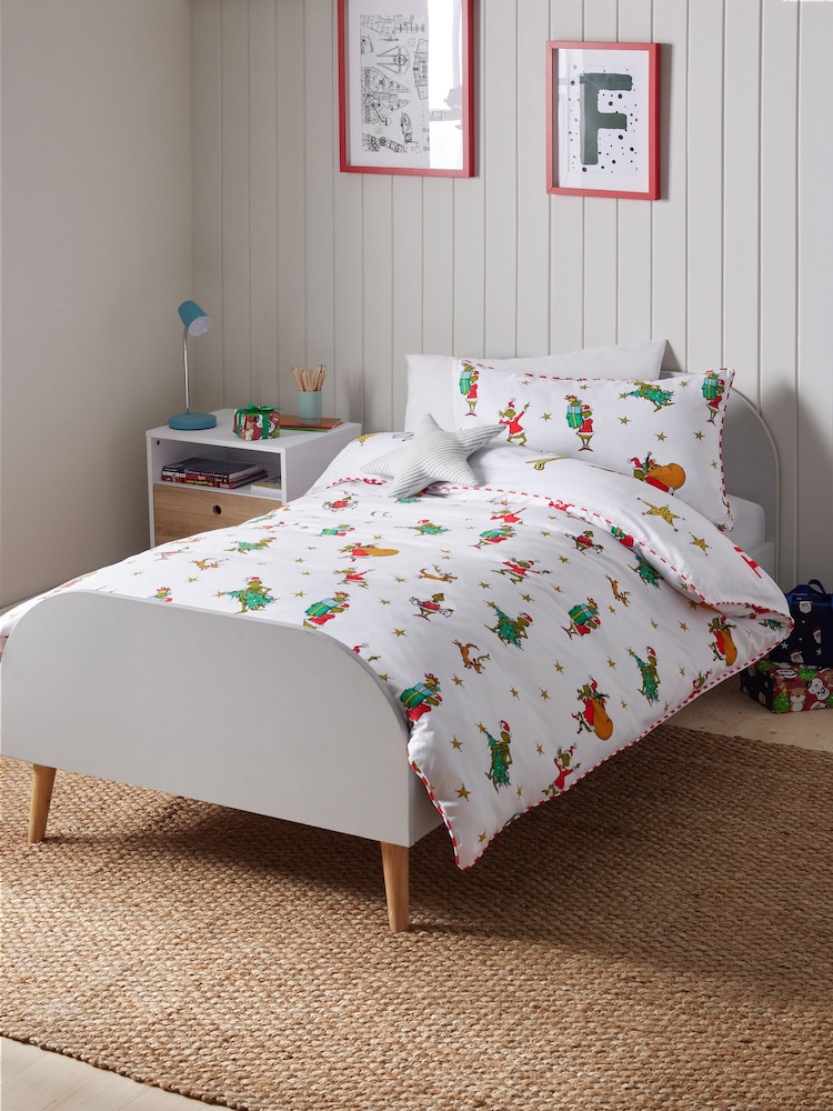The Grinch White Christmas Duvet Cover and Pillowcase Set - Image 4 of 7