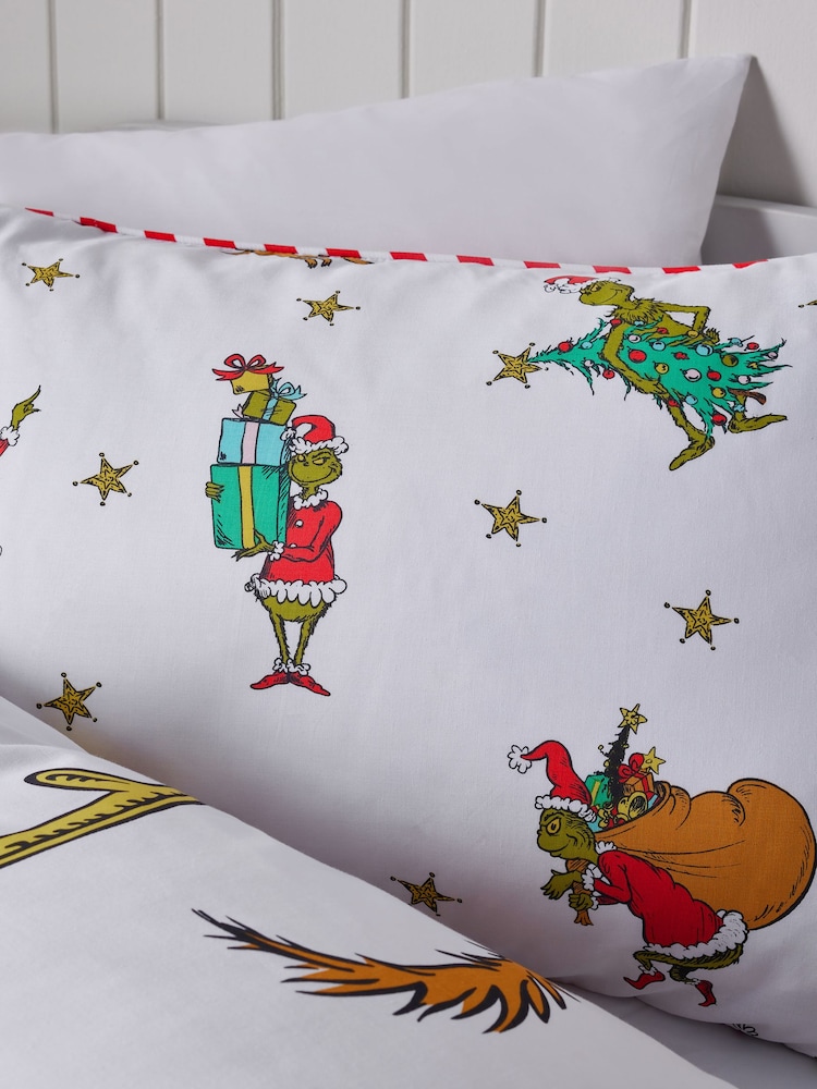 The Grinch White Christmas Duvet Cover and Pillowcase Set - Image 5 of 7