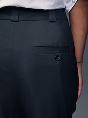 Navy Blue Heavy Duty Tailored Slim Fit Trousers - Image 4 of 7