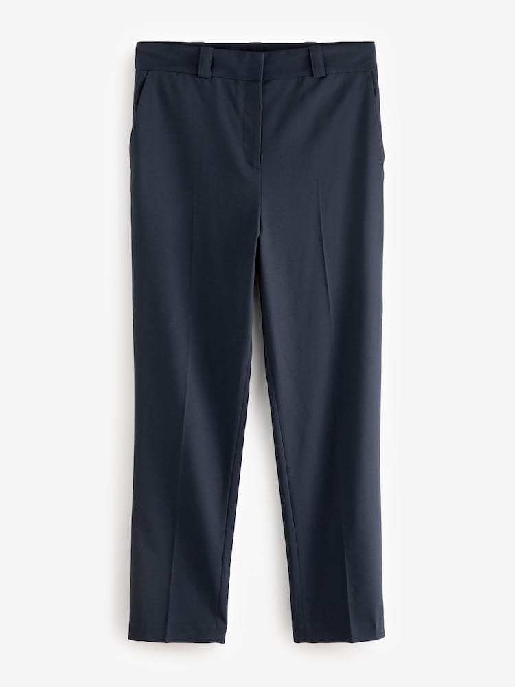 Donkerblauw - Maatgesneden slim fit broek van stevige stof - Image 5 of 7