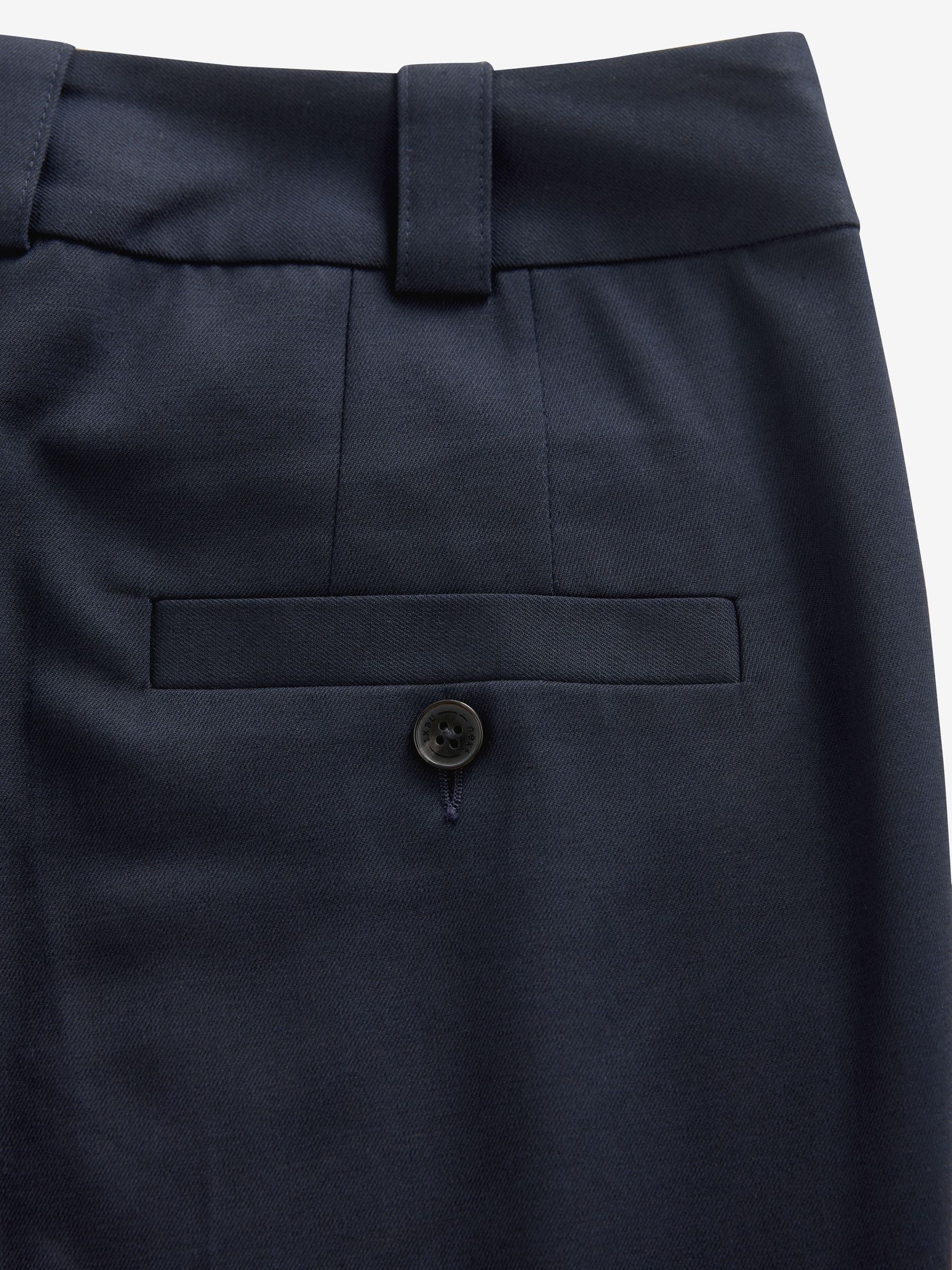 Buy Navy Blue Heavy Duty Tailored Slim Fit Trousers from Next